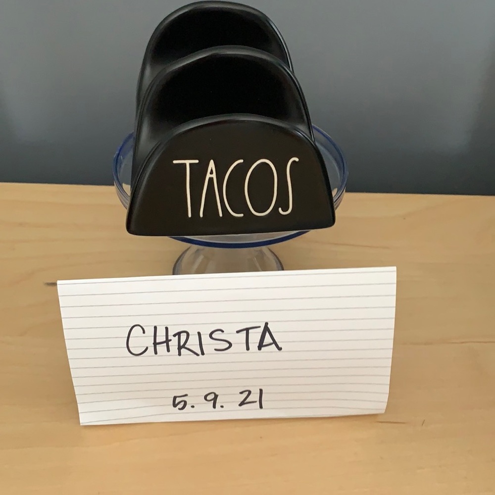 Rae Dunn Black Taco Holder-New with Tags!
